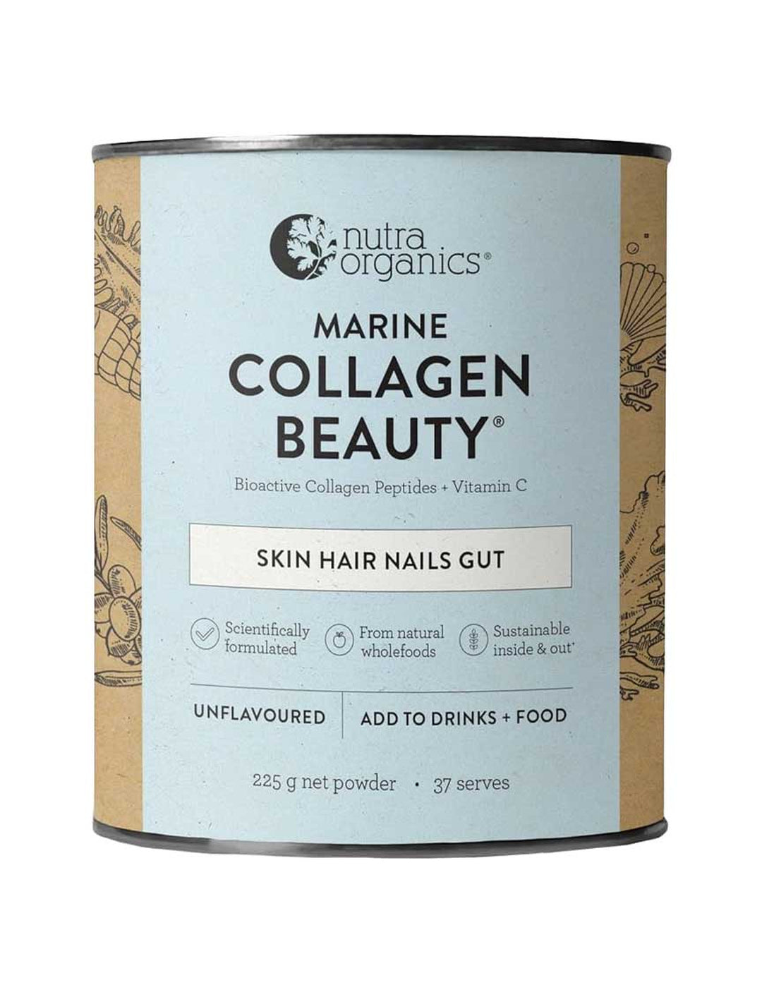 Nutra Naturals Marine Collagen Beauty Unflavoured 225g