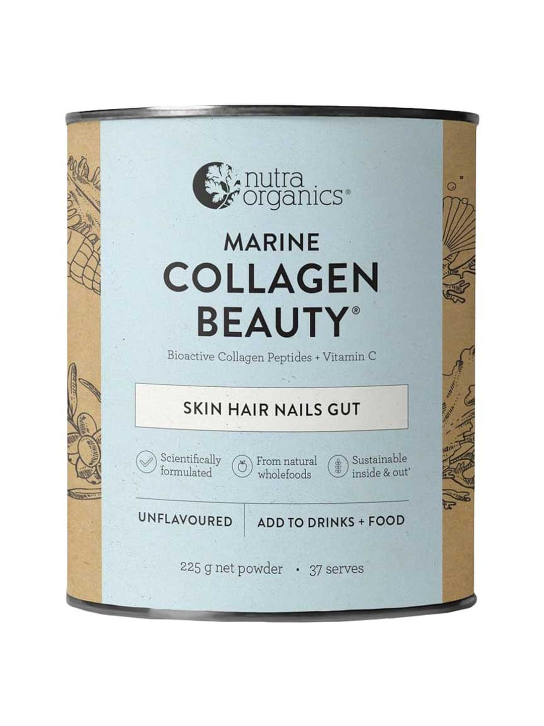 Nutra Naturals Marine Collagen Beauty Unflavoured 225g