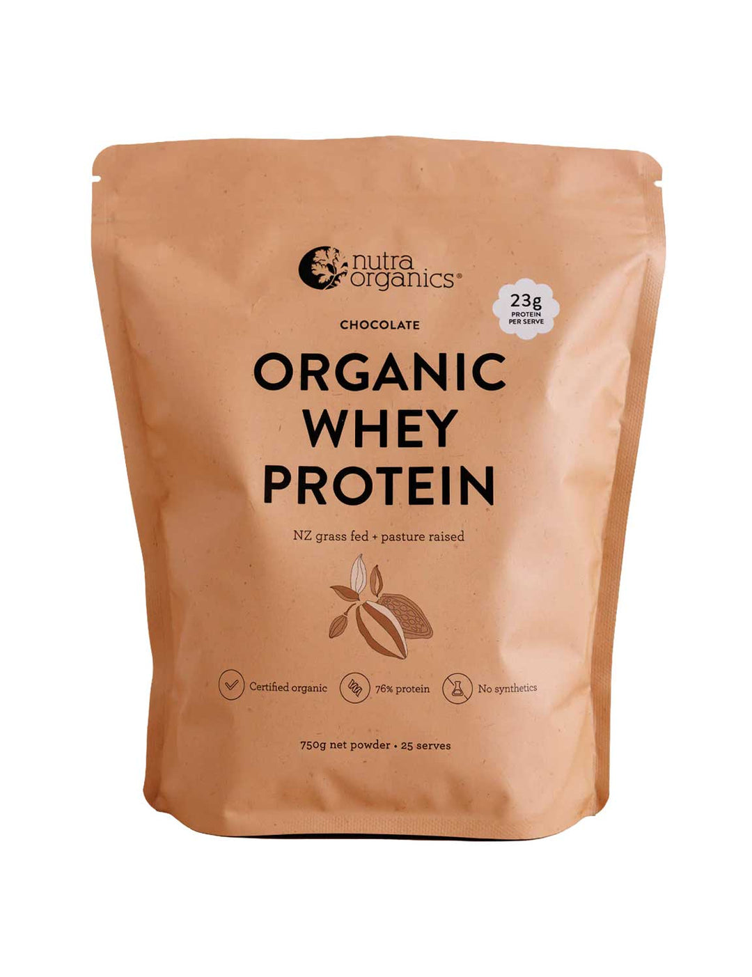 Nutra Naturals Organic Whey Protein Chocolate 750g