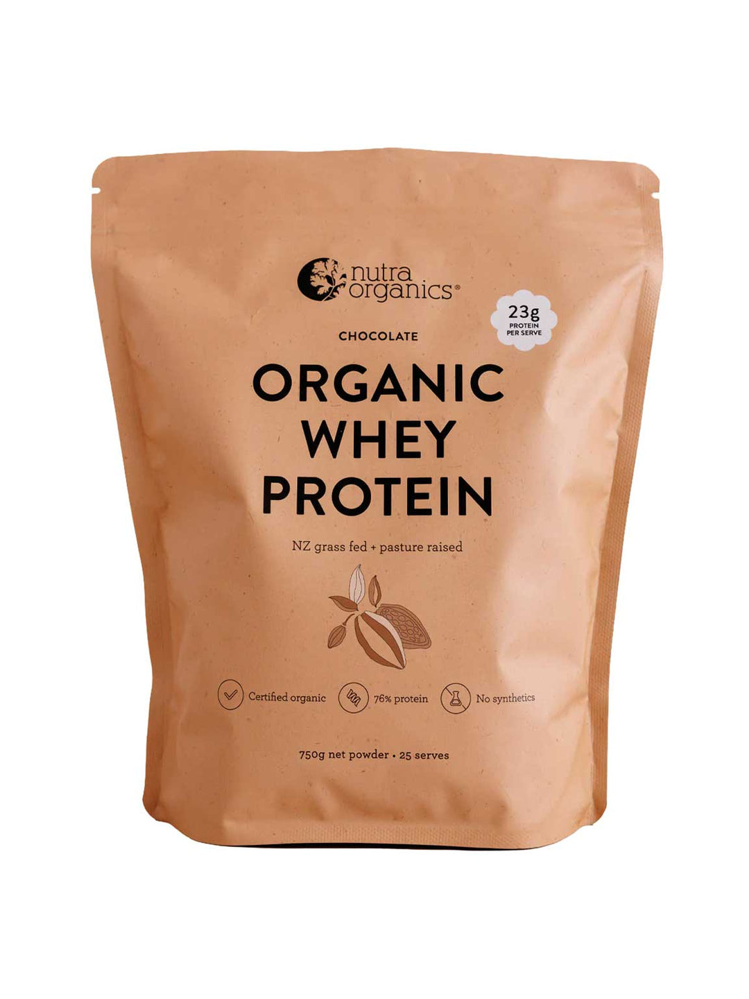 Nutra Naturals Organic Whey Protein Chocolate 750g