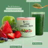 Nutra Organics Super Greens + Reds Watermelon Strawberry