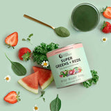 Nutra Organics Super Greens + Reds Watermelon Strawberry