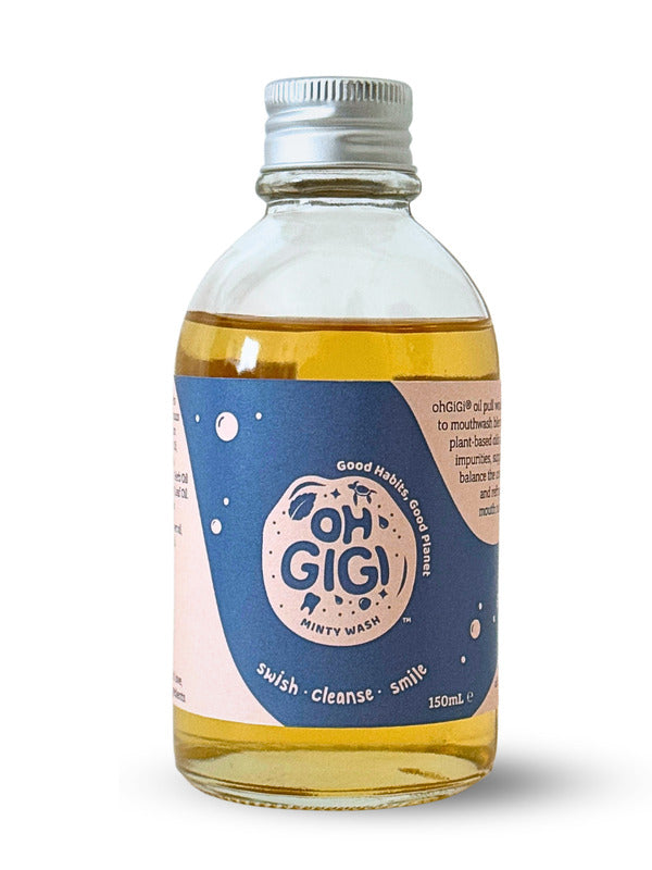 Oh Gigi Oil Pull Minty Wash 150ml bottle