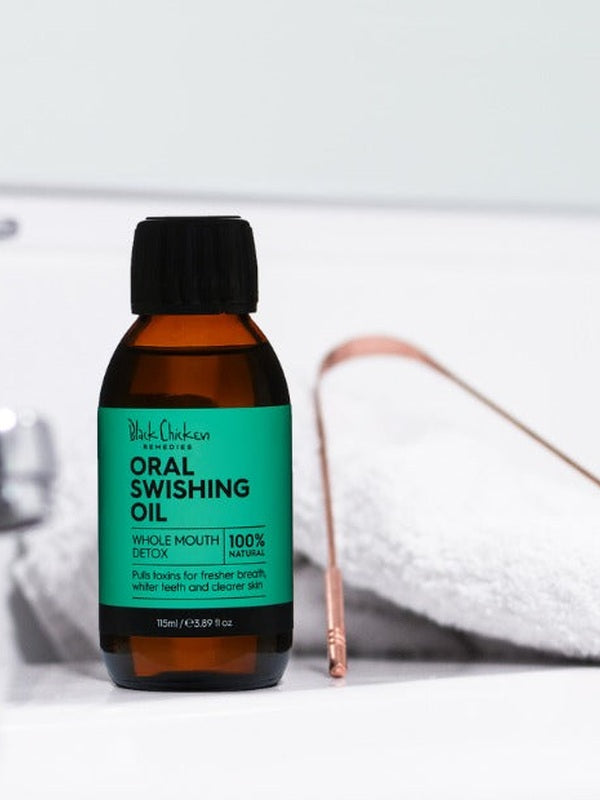 Australian made swishing oil – Black Chicken Remedies Oral Swishing Oil 115ml