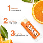 Ingredients and product information for Hurraw! Organic Lip Balm - Orange 4.8g
