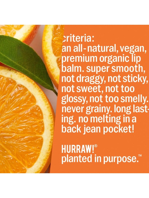 Product standards and certifications for Hurraw! Organic Lip Balm - Orange 4.8g