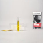 Parissa Bikini and Underarm Wax Strips arranged with Ultra Soothe Oil and the product box on a light studio surface.