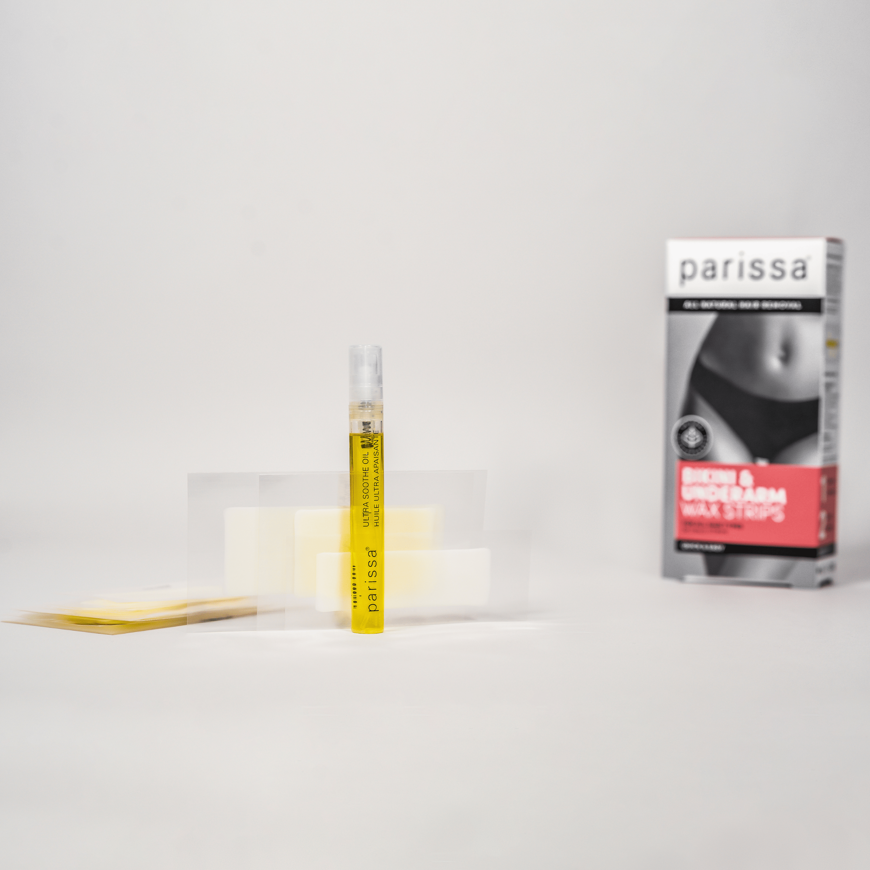 Parissa Bikini and Underarm Wax Strips kit contents