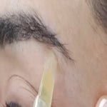 Parissa Brow Waxing Pen applied beneath the eyebrow