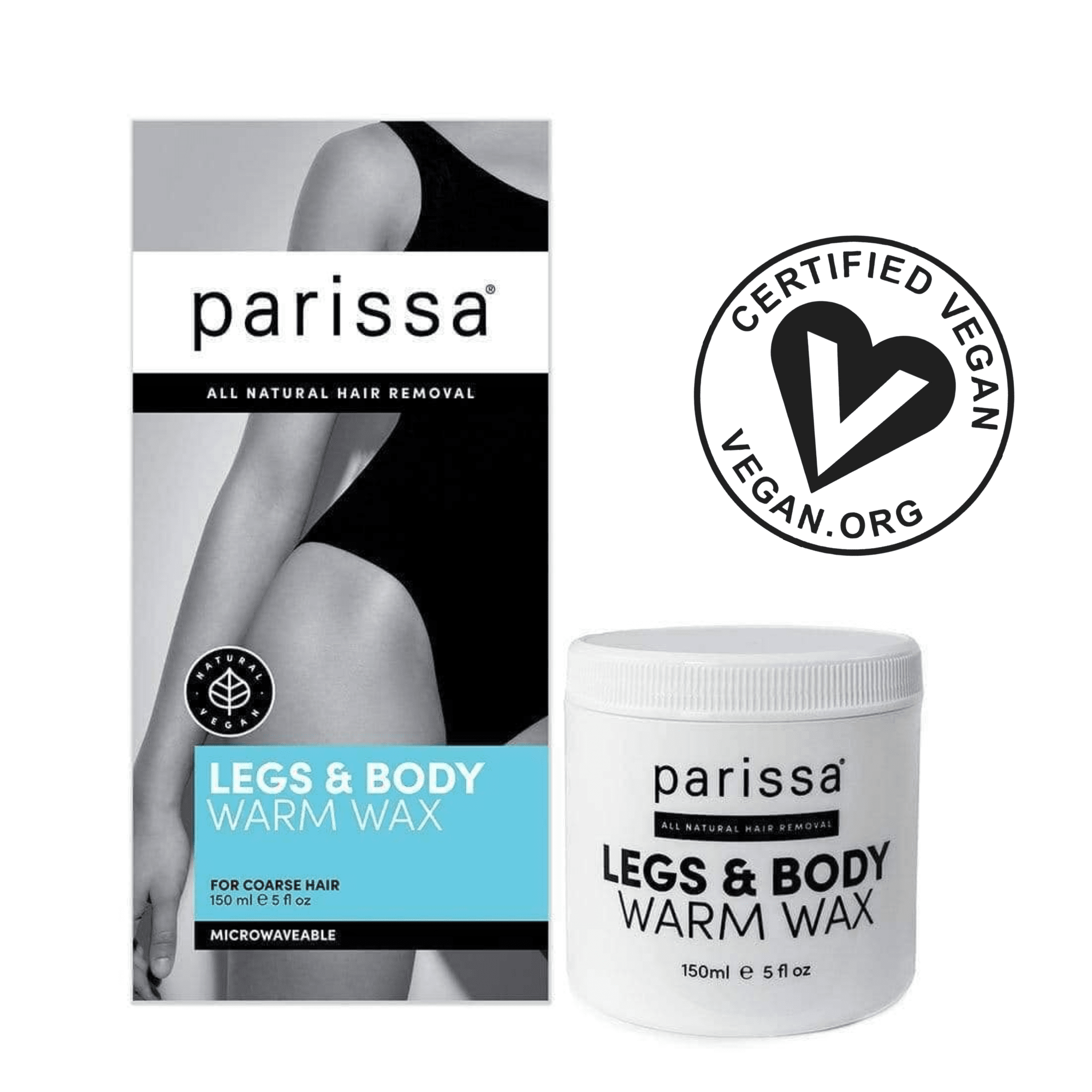 Parissa Legs and Body Warm Wax kit contents