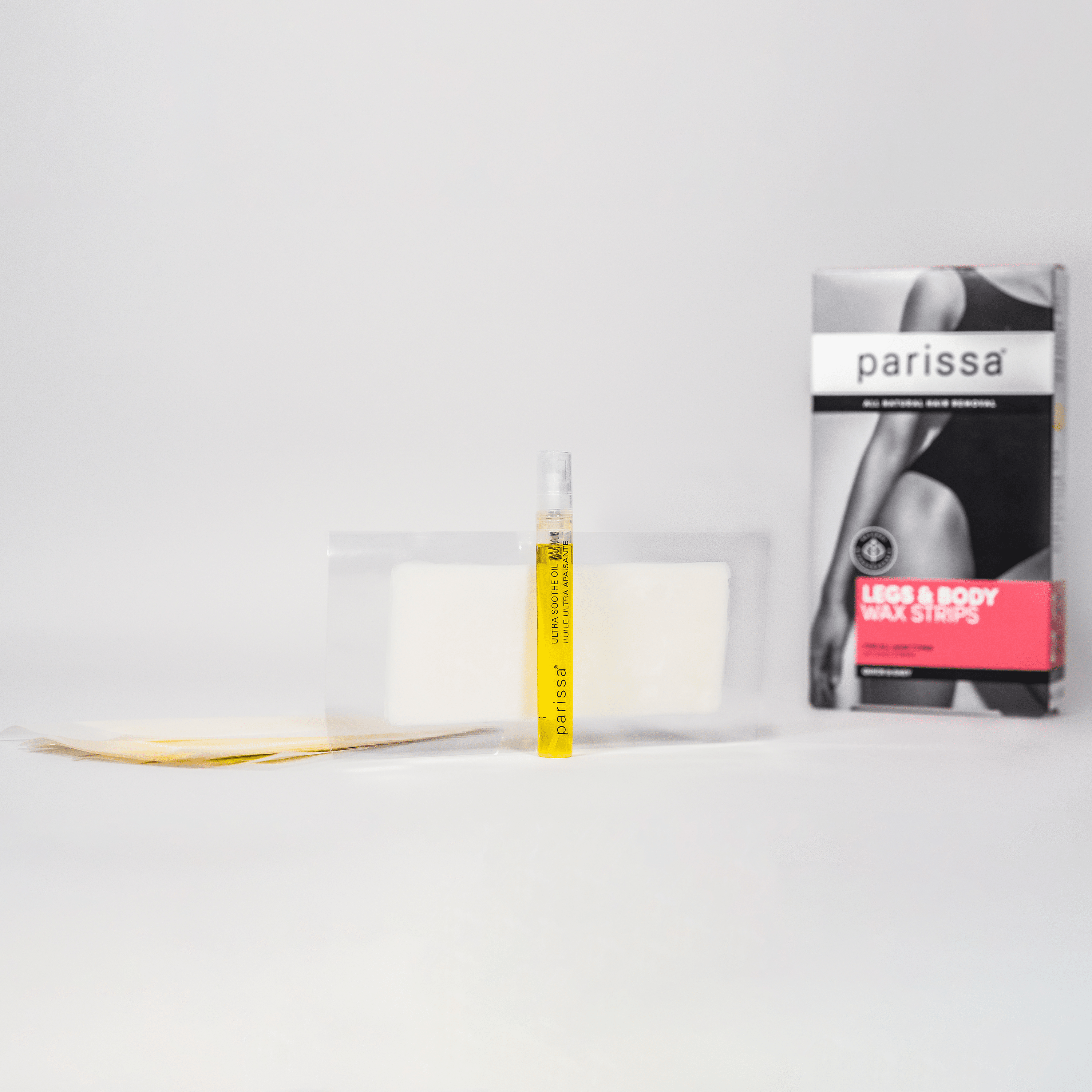 Parissa Legs and Body Wax Strips kit contents