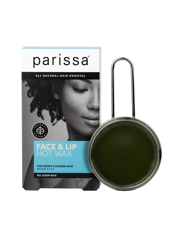 Parissa No-Strip Hot Wax Face and Lip 100g kit on a white background