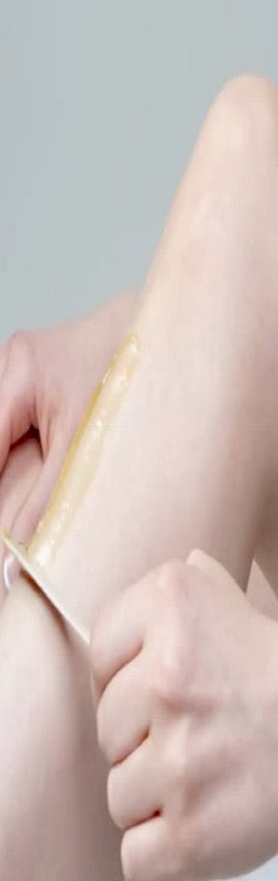 Parissa Organic Sugar Wax applied to the leg