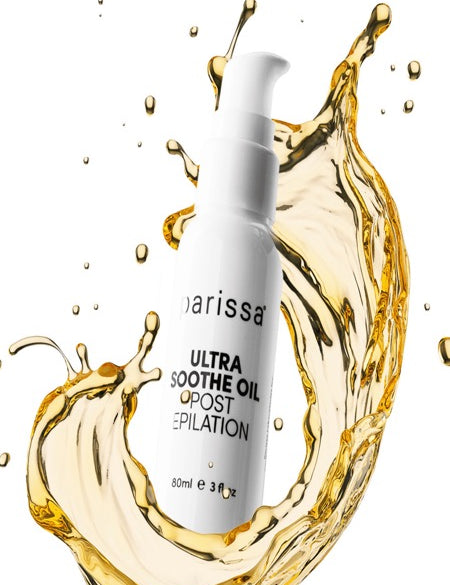 Parissa Ultra Soothe Oil styled with golden oil