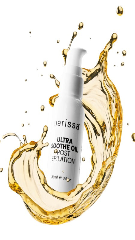 Parissa Ultra Soothe Oil styled with golden oil