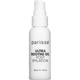 Parissa Ultra Soothe Oil Post Epilation 80ml is a white bottle with a pump, designed to soothe skin after waxing and help prevent ingrown hairs.