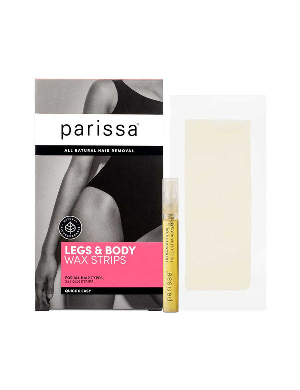 Parissa Wax Strips Legs and Body kit on a white background