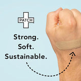 PATCH natural bamboo bandage worn on a hand