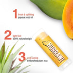 Ingredients and product information for Hurraw! Organic Lip Balm - Pineapple 4.8g