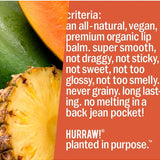 Product standards and certifications for Hurraw! Organic Lip Balm - Pineapple 4.8g