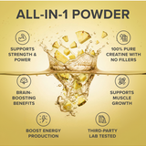 All in one powder panel for Tropeaka Creatine Monohydrate Pineapple