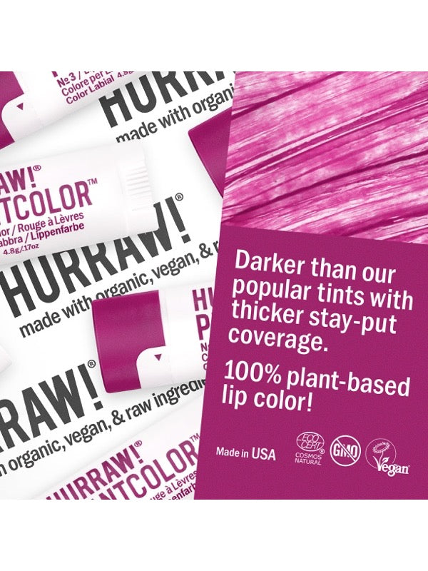 Product and flavour details for Hurraw! Rouge à Lèvres Plantcolor No 3 4.8g