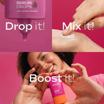 Weleda Pore Refining Vitamin C Serum Booster Drops used directly, mixed with moisturiser and held in hand