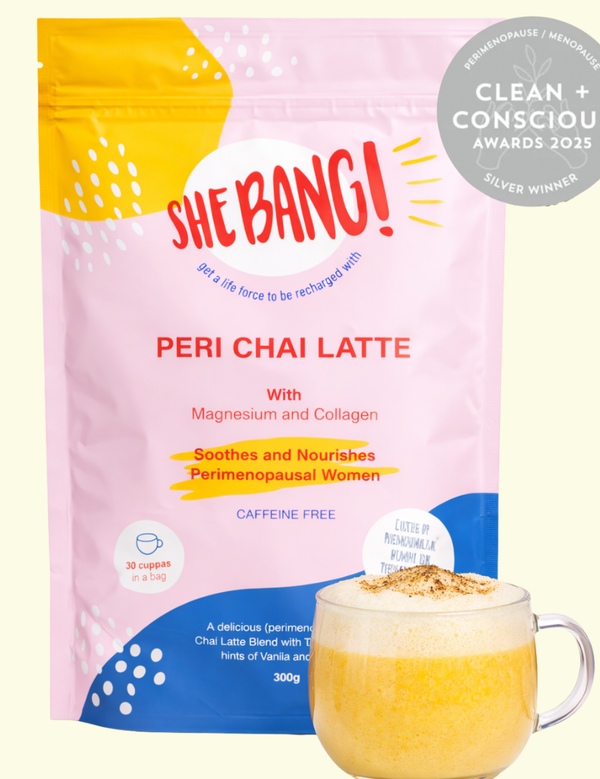 She BANG! Peri Chai Latte 300g with prepared chai latte