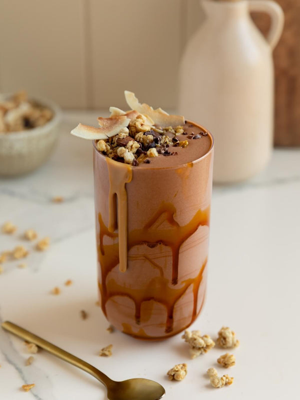 Chocolate whey protein shake made with Nutra Naturals Organic Whey Protein