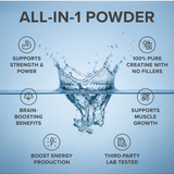 All in one powder panel for Tropeaka Creatine Monohydrate