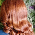 Radico Organic Hair Colour – Auburn Red salon curl result, SKU R-AROHC
