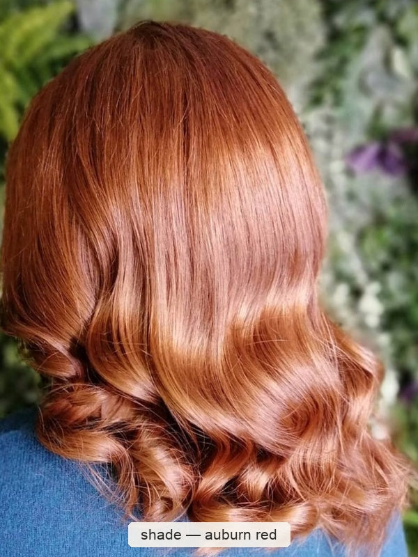Radico Organic Hair Colour – Auburn Red salon curl result, SKU R-AROHC