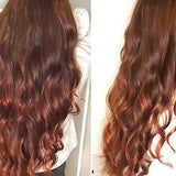 Radico Organic Hair Colour – Auburn Red wavy hair result, SKU R-AROHC