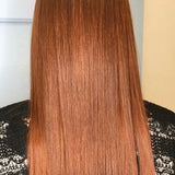 Radico Organic Hair Colour – Copper Brown long straight result, SKU R-CBOHC