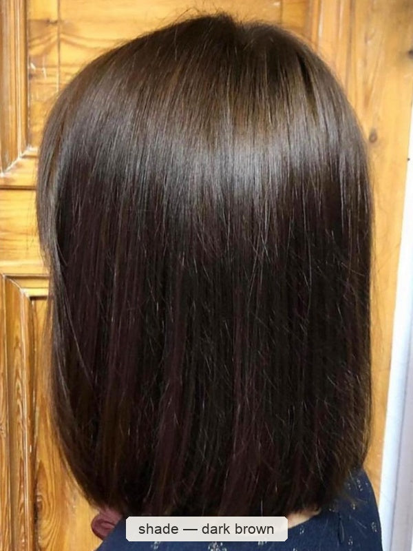 Radico Organic Hair Colour – Dark Brown straight hair result, SKU R-DBOHC