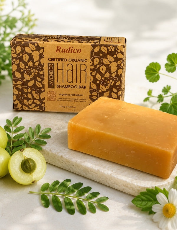 Radico Organic Shampoo Bar Lavender with organic herbs, SKU R-SHAMPOO