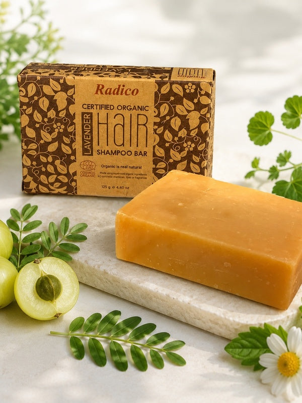 Radico Organic Shampoo Bar Lavender with organic herbs, SKU R-SHAMPOO