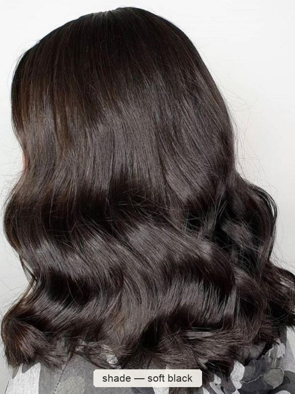 Radico Organic Hair Colour – Soft Black salon curl result, SKU R-SBOHC