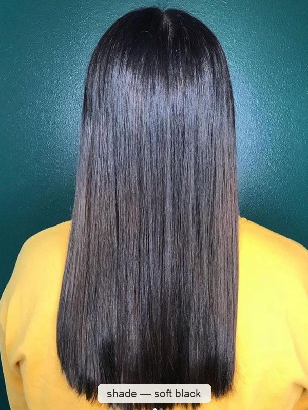 Radico Organic Hair Colour – Soft Black long straight result, SKU R-SBOHC