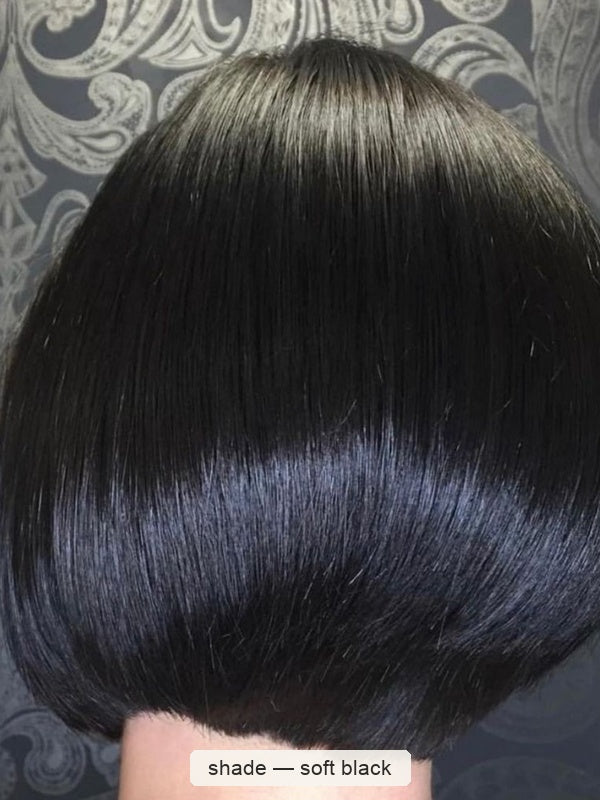 Radico Organic Hair Colour – Soft Black sleek salon result, SKU R-SBOHC