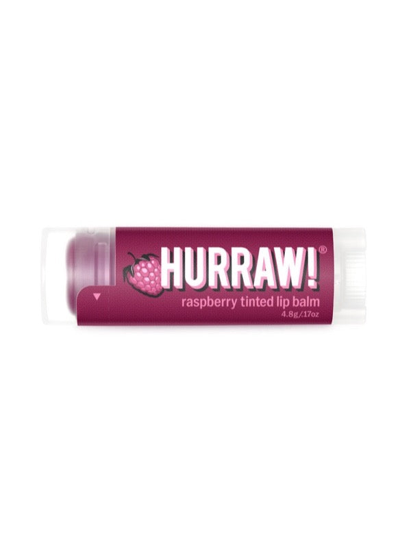 Overhead view of Hurraw! Organic Lip Balm - Raspberry 4.8g