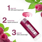 Ingredients and product information for Hurraw! Organic Lip Balm - Raspberry 4.8g