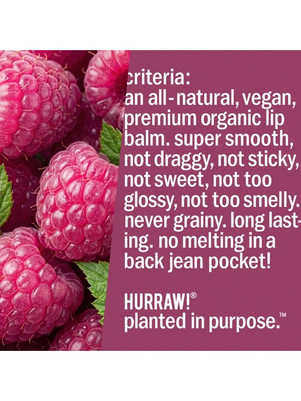 Product standards and certifications for Hurraw! Organic Lip Balm - Raspberry 4.8g