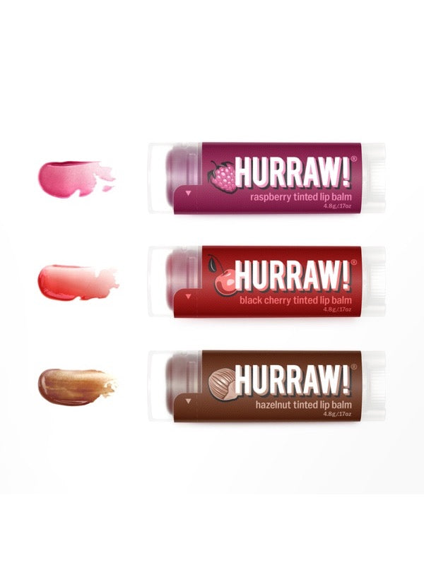Hurraw! tinted lip balm collection featuring Hurraw! Organic Lip Balm - Raspberry 4.8g