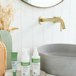 Botani Rescue Acne Trio Pack — acne trio in bathroom setting