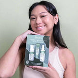 Botani Rescue Acne Trio Pack — model holding acne trio pack