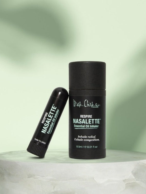 On the go nasal inhaler – Black Chicken Remedies Respire Nasalette Natural Essential Oil Inhaler