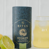 Ritua Hydrate Lemon Lime with citrus and prepared drink