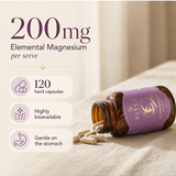 Ritua Magnesium Glycinate capsules in a bedroom lifestyle setting