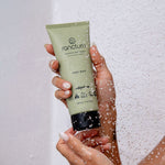 Sanctum Body Buff held in the shower